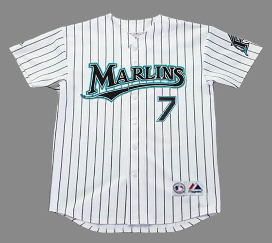 IVAN RODRIGUEZ Florida Marlins 2003 Home Majestic Throwback Baseball Jersey