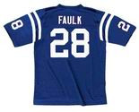 MARSHALL FAULK Indianapolis Colts 1994 Throwback Home NFL Football Jersey - BACK