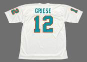 BOB GRIESE Miami Dolphins 1972 Throwback NFL Football Jersey - BACK