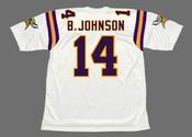 BRAD JOHNSON Minnesota Vikings 1997 Away Throwback NFL Football Jersey - BACK