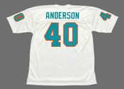 DICK ANDERSON Miami Dolphins 1972 Throwback NFL Football Jersey - BACK