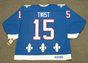 TONY TWIST Quebec Nordiques 1993 Away CCM Throwback NHL Hockey Jersey - BACK