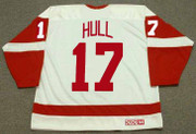 BRETT HULL Detroit Red Wings 2002 Home CCM Throwback Hockey Jersey - BACK