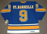 FRANK ST. MARSEILLE St. Louis Blues 1967 CCM Vintage Throwback NHL Hockey Jersey - BACK