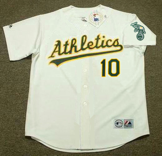 SCOTT HATTEBERG Oakland Athletics 2002 Home Majestic Throwback