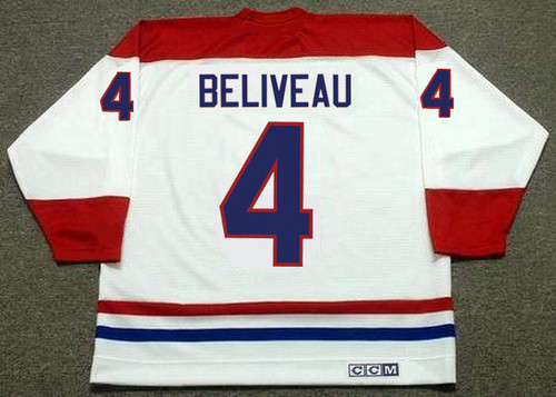 JEAN BELIVEAU Montreal Canadiens 1968 Away CCM NHL Throwback Hockey Jersey - BACK