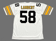 JACK LAMBERT Pittsburgh Steelers 1975 Throwback Away NFL Football Jersey - BACK