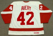 SEAN AVERY Detroit Red Wings 2002 Home CCM Throwback NHL Hockey Jersey - BACK