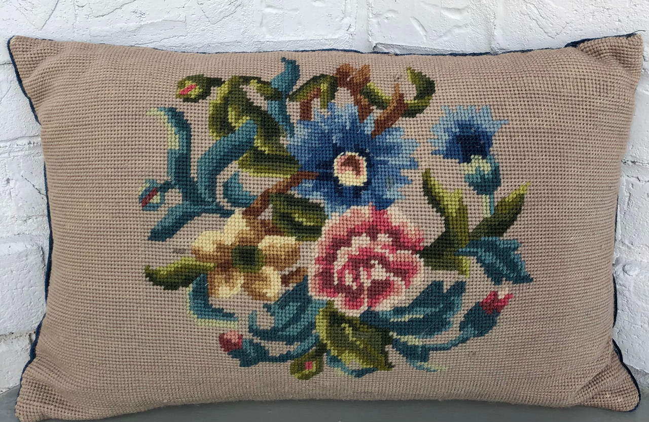 Needlepoint Lumbar Pillow