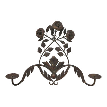 Iron Rosette Candle Sconce (Large)
