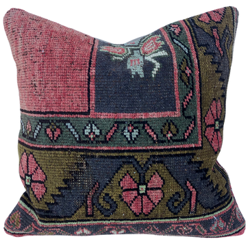 One-of-a-Kind Turkish Rug Pillow #17