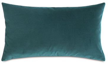 Velvet Lumbar Pillow (Teal)