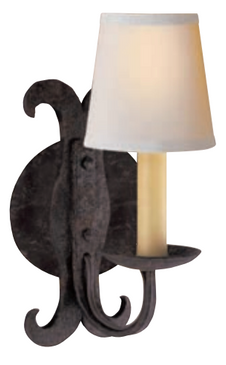 Hand-Forged Iron Wall Sconce