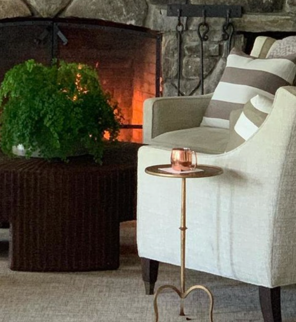 Gilded Iron Martini Table