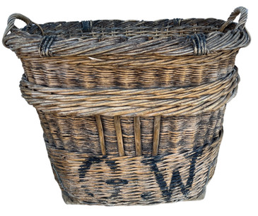 French Champagne Grape Harvest Wicker Basket (Large)