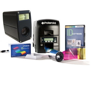 Plastic Photo ID Card Printer with LCD Display