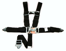 5 Point Race Harness, Grand National style, wrap around 48" individual shoulder, single sub belt, snap-in lap and sub belts