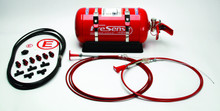 Fire Suppression System, aluminum bottle, 4 liter pull actuated with 6 nozzles
