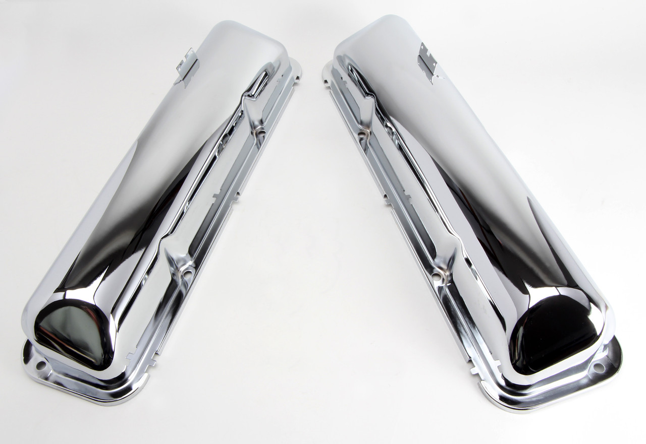1963-64 Ford 427 Galaxie ''Baldy'' Chrome Valve Covers (No decals)