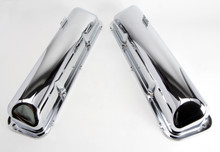 Pictured:  1963-64 Ford 427 Galaxie ''Baldy'' Chrome Valve Covers (Part # 273-VC35).