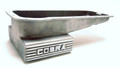 Pictured:  Oil pan, 289-302, Shelby GT350, Cobra lettered, finned aluminum T type, 7.5 qt. (Part # 273-OP2).