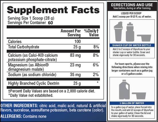 Gaspari Nutrition Glycofuse Supplement Facts Information
