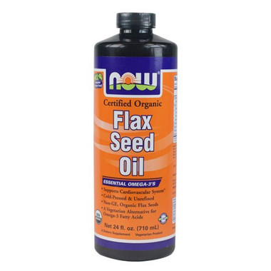 NOW - CERTIFIED - ORGANIC - FLAX - SEED - OIL - MUSCLEINTENISTY.COM