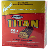 Premier-Titan-Bar-Choc-Peanut-Butter-12ct | Muscleintensity.com