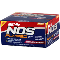 Met-Rx-NOS-Pumped-Bar-Chocolate-Mixed-Berry-6-ct- | Muscleintensity.com
