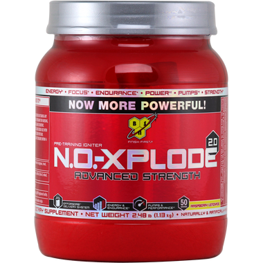 BSN NO-Xplode 2.0 Raspberry Lemonade Advanced Strength 50 svg | Muscleintensity.com