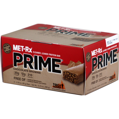 Met-Rx Prime Bar Chocolate Brownie 6ct | Muscleintensity.com