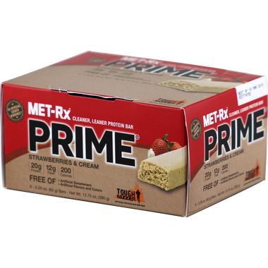Met-Rx Prime Bar Strawberries and Cream 6ct | Muscleintensity.com