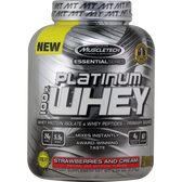 MuscleTech Essential Series 100% Platinum Whey Protein Strawberr | Muscleintensity.com
