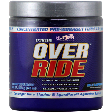 Human Evolution Supplements Extreme Override Blue Raspberry 40 s | Muscleintensity.com