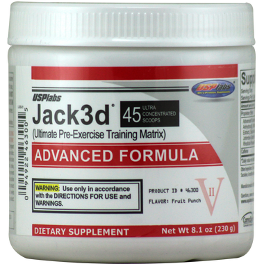 USP Labs Jack3d Advanced Fruit Punch 230 g | Muscleintensity.com