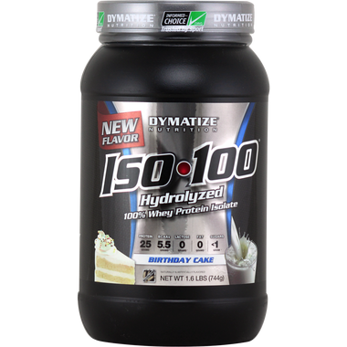 Dymatize Nutrition ISO-100 Protein Gourmet Birthday Cake 1.6 lbs | Muscleintensity.com