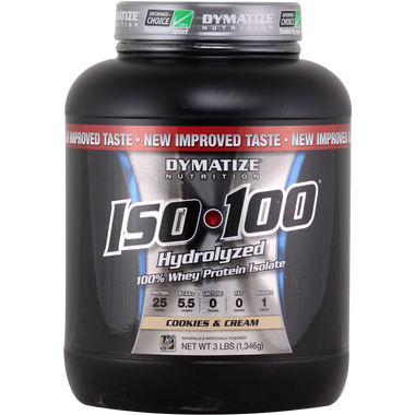 Dymatize Nutrition ISO 100 Cookies and Cream 3 lbs | Muscleintensity.com