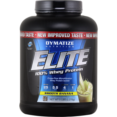 Dymatize Nutrition Elite Whey Protein Smooth Banana 5 lbs | Muscleintensity.com
