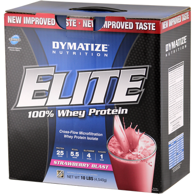 Dymatize Nutrition Elite Whey Strawberry 10 lbs | Muscleintensity.com