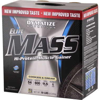 Dymatize Nutrition: Elite Mass Gainer 10 lb Cookies N Cream | Muscleintensity.com