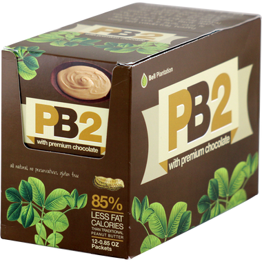 Bell Plantation Powdered Peanut Butter PB2 Packets Chocolate 12 svg | Muscleintensity.com
