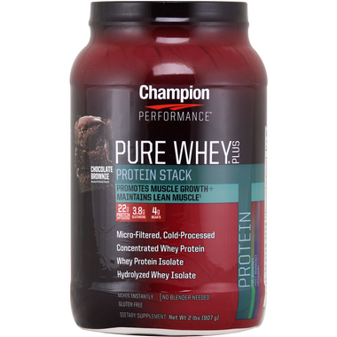 Champion Pure Whey Plus Chocolate Brownie 2 lbs | Muscleintensity.com