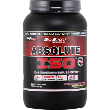 Bio-Sport USA Absolute Iso Strawberry Banana 1.75 lbs | Muscleintensity.com