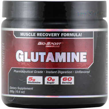 Bio-Sport USA Glutamine Powder 300 g 60 svg | Muscleintensity.com