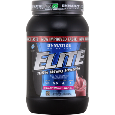 Dymatize Nutrition Elite Whey Protein Strawberry Blast 2.05 lbs | Muscleintensity.com