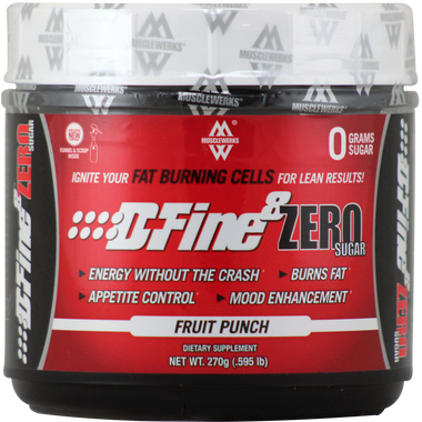 Musclewerks D-Fine8 Zero Fruit Punch 60 svg | Muscleintensity.com