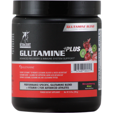 Betancourt Glutamine Plus Strawberry Kiwi 30 svg | Muscleintensity.com
