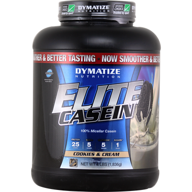 Dymatize Nutrition Elite Casein Cookies N Cream 4 lbs | Muscleintensity.com