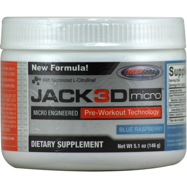 USPlabs Jack3d Micro Blue Raspberry 146 g | Muscleintensity.com