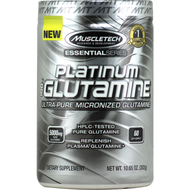 MuscleTech Essential Series Platinum 100% Micronized Glutamine 60 svg | Muscleintensity.com